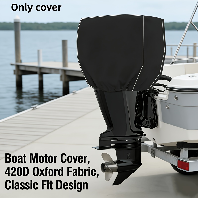 Marine Engine Covers with Silver Piping Trim, Reusable