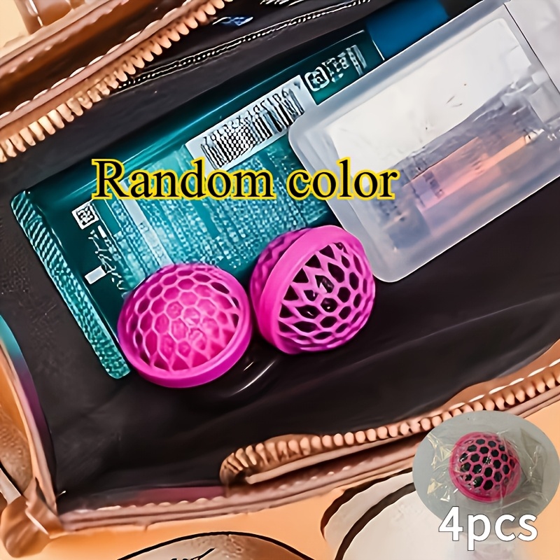 Image of 4pcs Random Color Reusable Viscose Lint And Dust Removal Cleaning Balls With Bag, Clothes Defuzzer, Adsorbs Dust, Dirt, And , Multi-functional Accessory