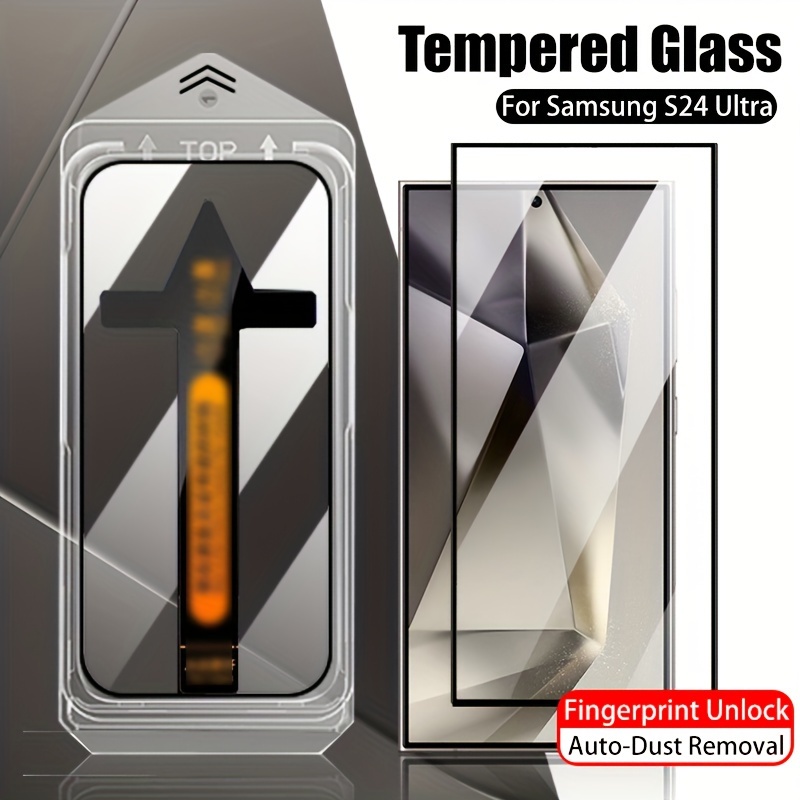 

Black Border Premium Tempered Glass For Samsung Galaxy S24 Ultra、galaxy S24 Plus、galaxy S24 Auto Dust Remove Kit Protector Protective Glass
