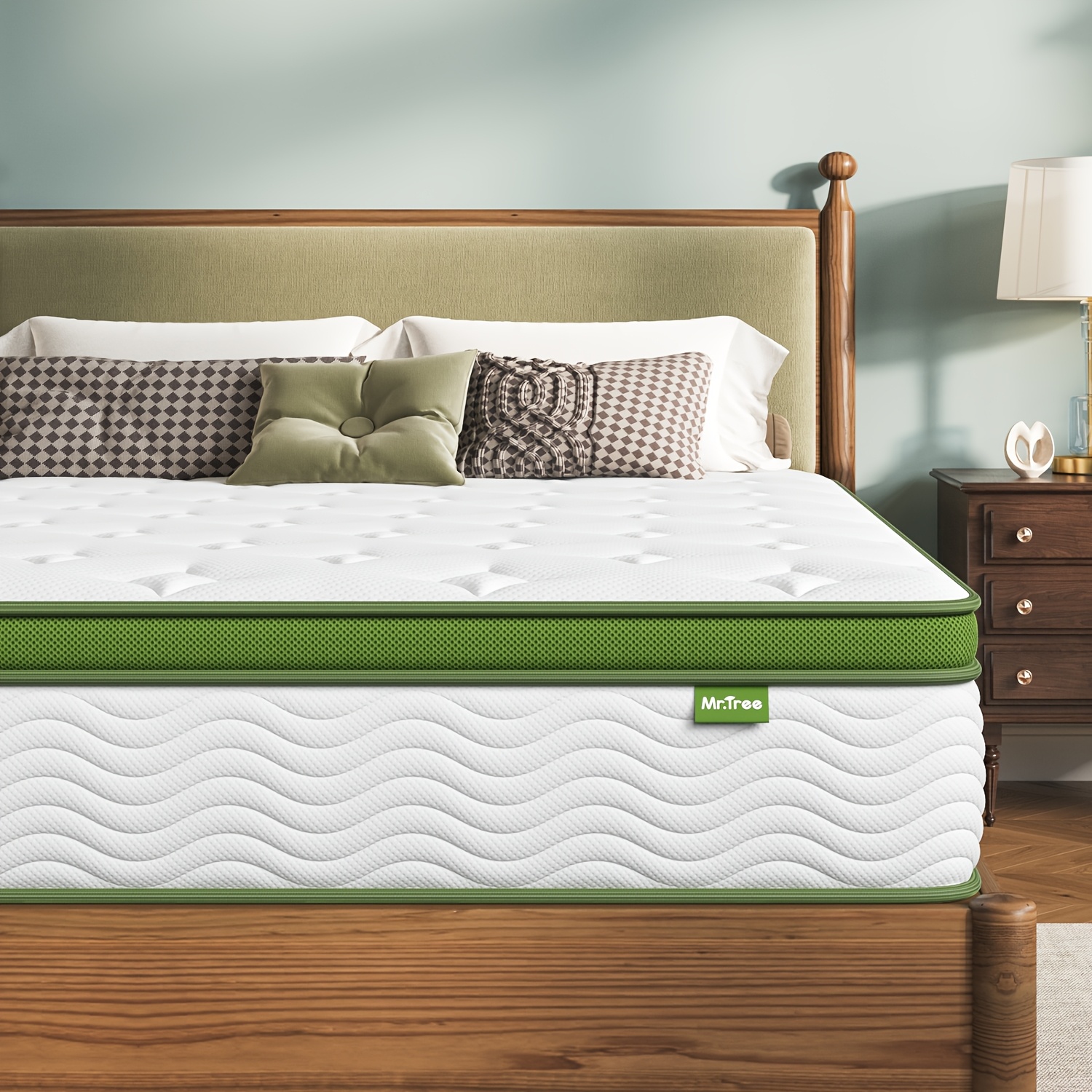 Image of 26cm Hybrid Mattress, Multiple Sizes 90x200 140x200 160x200 180x200, Medium Firm Support, Pressure Relief, Motion Isolation, Breathable And Skin-friendly Mattress