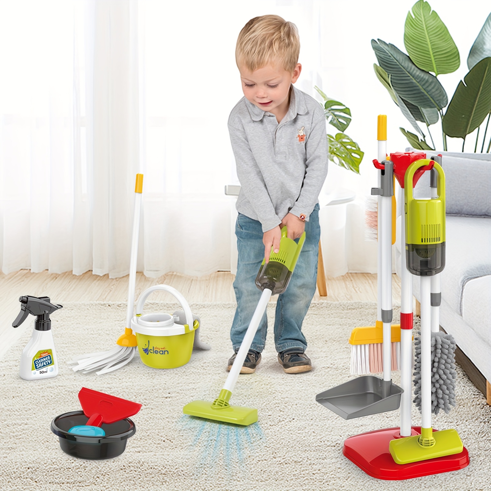 in toy vacuum broom mop dustpan cleaning set Temu