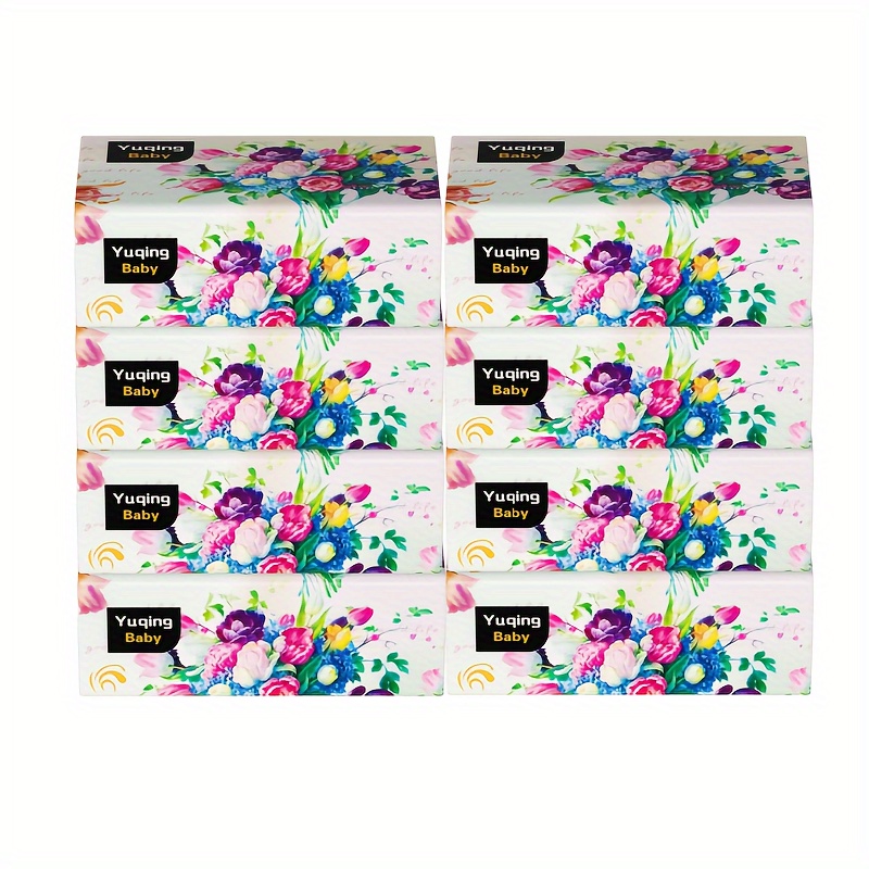 Image of 8 Packs Of Tissue Paper, 4 Tissue Paper, 280 Sheets/pack, Tissue Paper Size *17.5 Cm, Portable Tissue Paper, Home Soft Facial Tissue Paper For Hotel, , Party Supplies And Cleaning Supplies