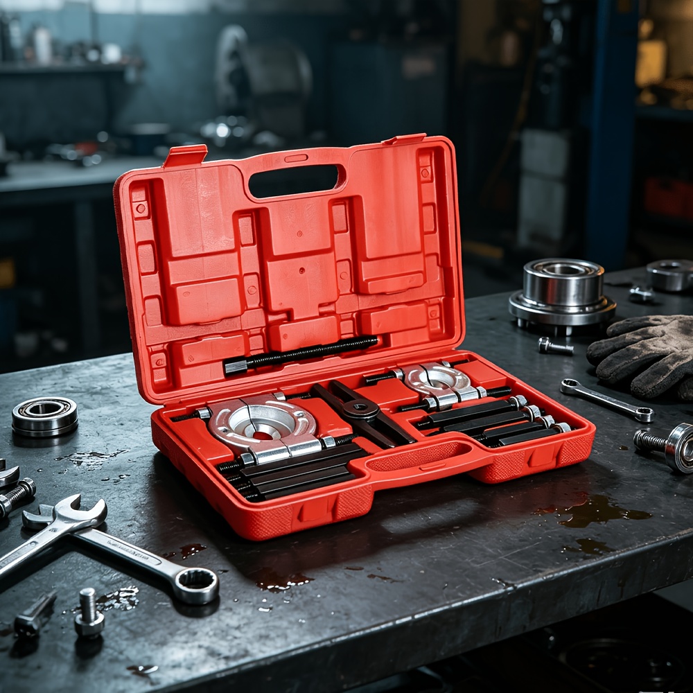 Image of Bearing Breaker And Separator Set, 12pcs Portable Bearing Breaker Set, Bearing Breaker Tool Set With For Gear Bearings, Without Battery