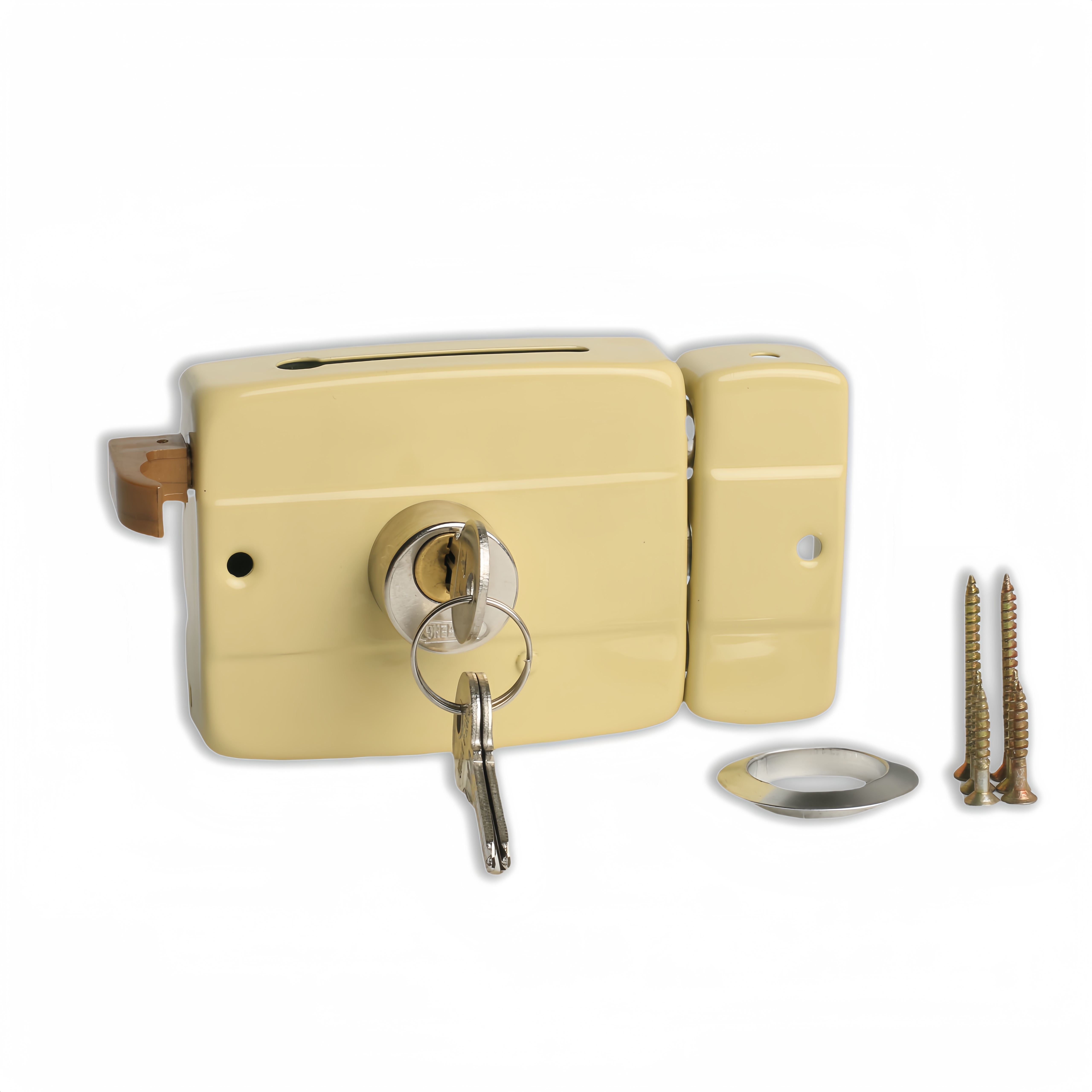 TEMU 1pc Exterior Lock, Key, Rental , Universal Key Set, Lock, Suitable For Various Types, Metal Tongue , Wooden , Stainless Steel , -theft , Hardware, No Battery Required