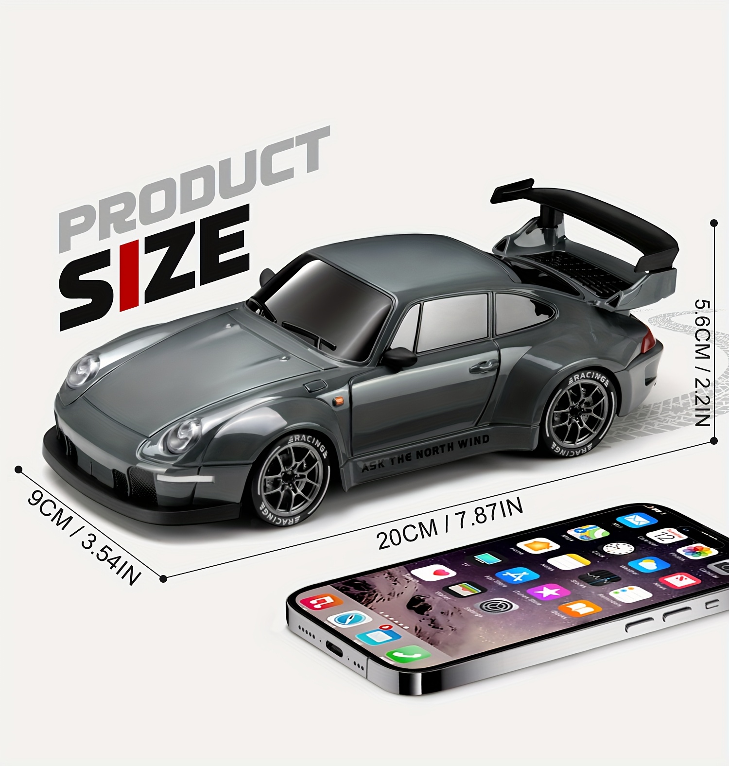 RC Drift Racing 1:24 Scale RC Car, 2.4G Remote Control Car, 20+Km/H High Speed Racing Car, Drift Car, with Drift Tires, Obstacles And Lights, Suitable for Christmas, Highspeed Rc Car, Drift Racing Car, Sleek Rc Car, Sporty Design, Hightech Construction, Lightweight Rc Vehicle, Remotecontrolled Drift Car, Fast Electric Rc Car, Rc Hobbyists, Speed Lovers