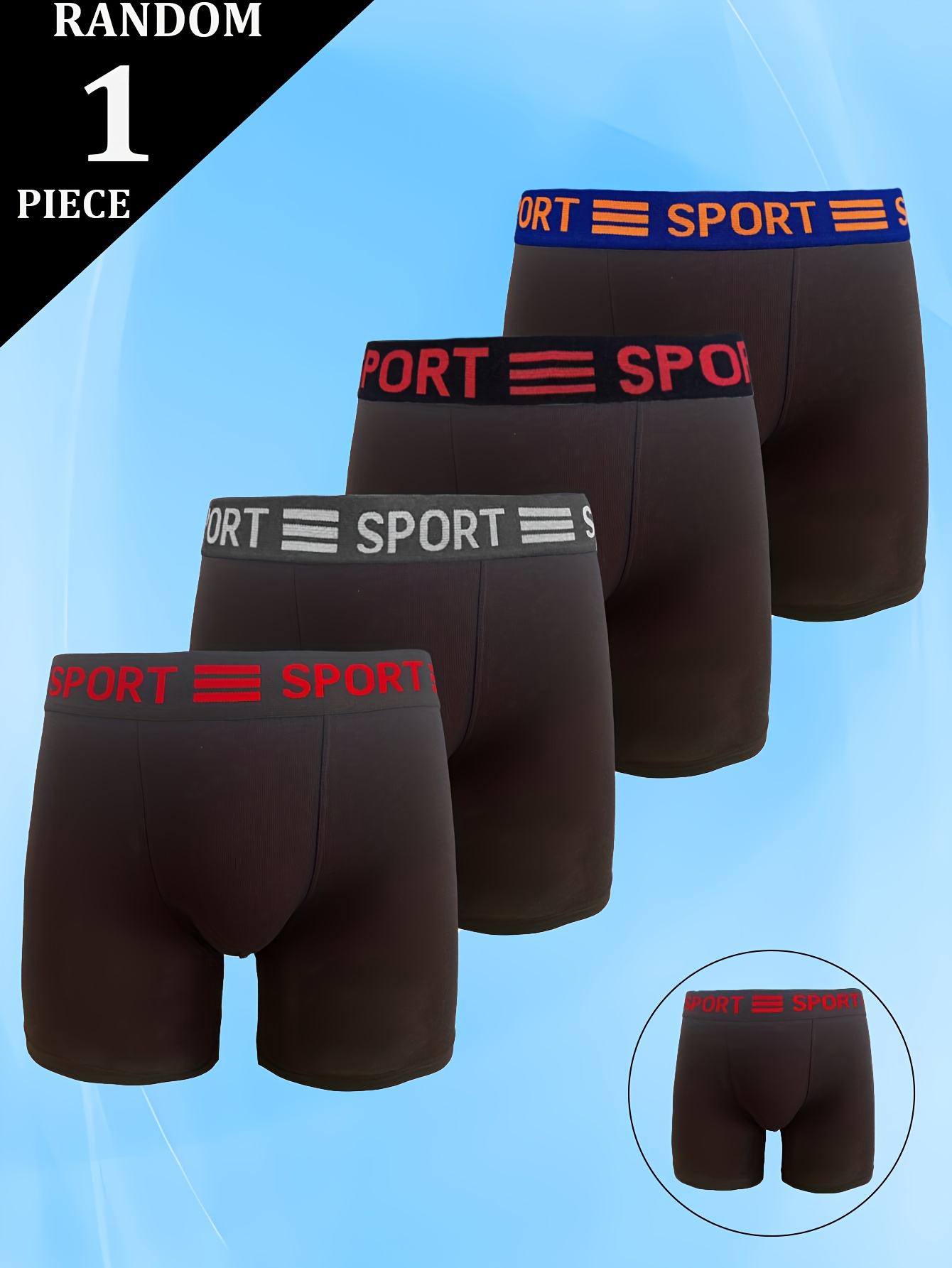 1-Pack Men'S Boxer Briefs - Minimalist Everyday Underwear, Soft Stretch Fabric, Everyday & Formal Wear - Bulk Pack for Convenience - Compatible with Standard Boxer Briefs, Comfortable Undergarments, Simple Design, Breathable Material, Multipack Undergarments, Daily Essentials