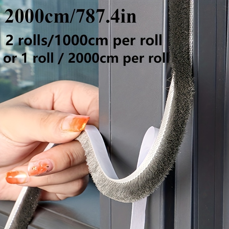 Image of 2 Rolls/20 Meter Self-adhesive Door And Window Sealing Strip - Back Adhesive Plastic Flow Blocker For Windows And Wooden Doors, /windproof/soundproof, Anti-collision Sealing Strip, 1 Roll Of 10 Meters
