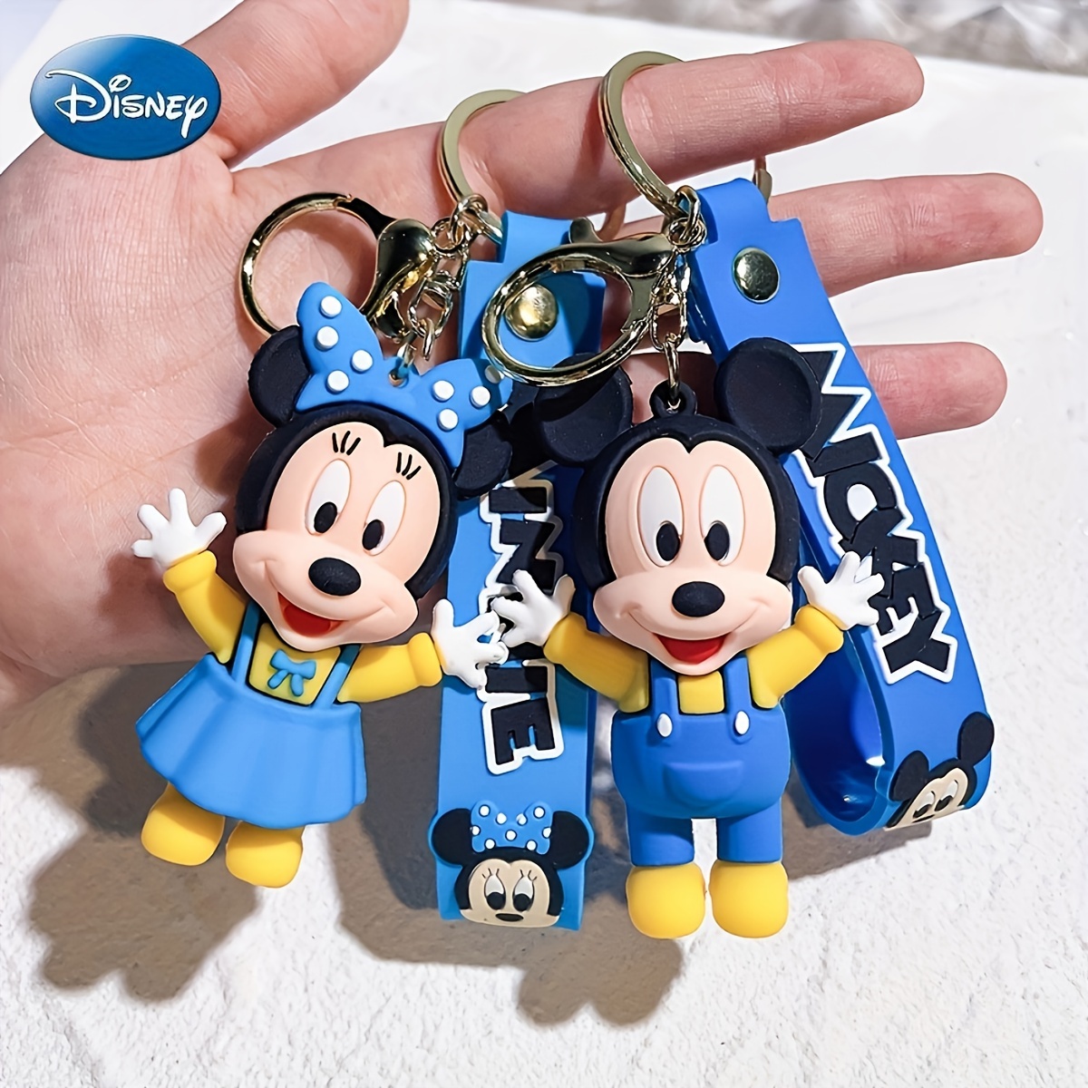 

Disney Keychains Mickey & Pendant Cute Cartoon Anime 3d Character Keyring, Student Bag Pendant, Car Key Holder