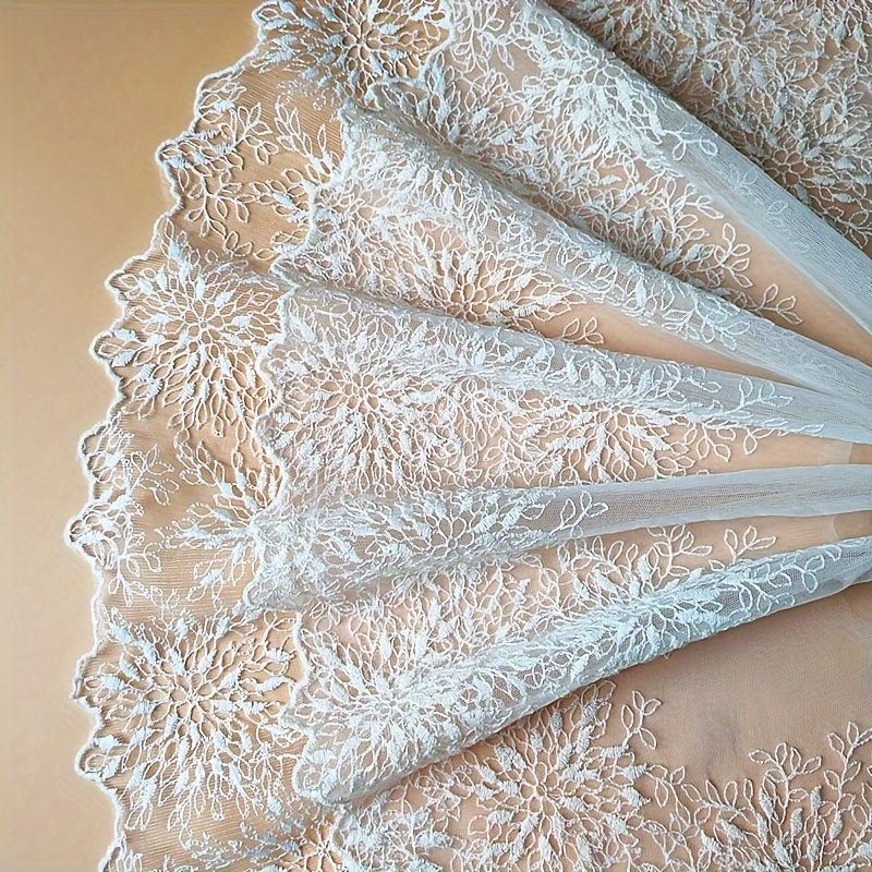 2-code Mesh Embroidered Lace, 30cm Wide Decorative Lace, Embellishment Materials For Clothing And Home Textiles