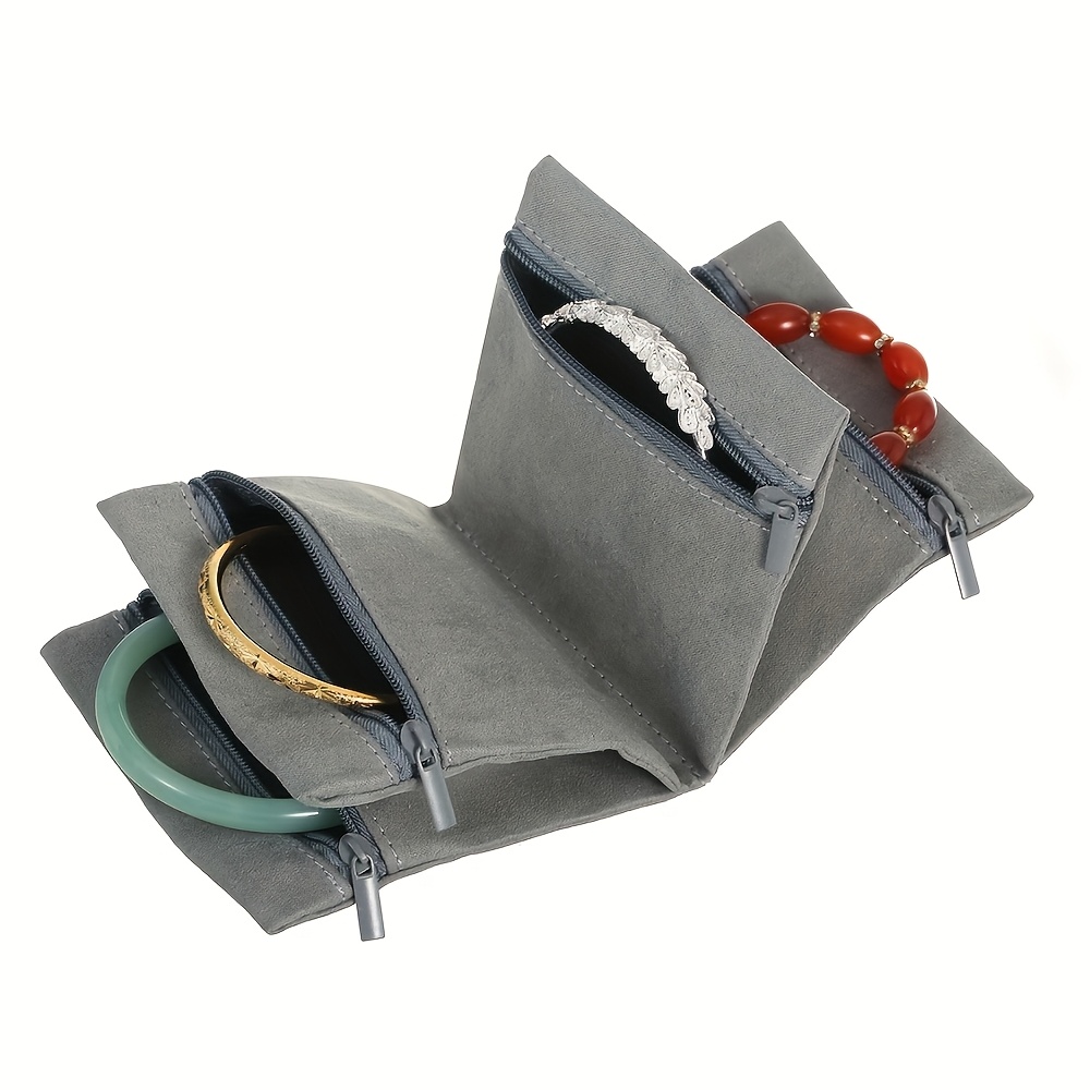 Foldable Jewelry Display Bag with Zipper