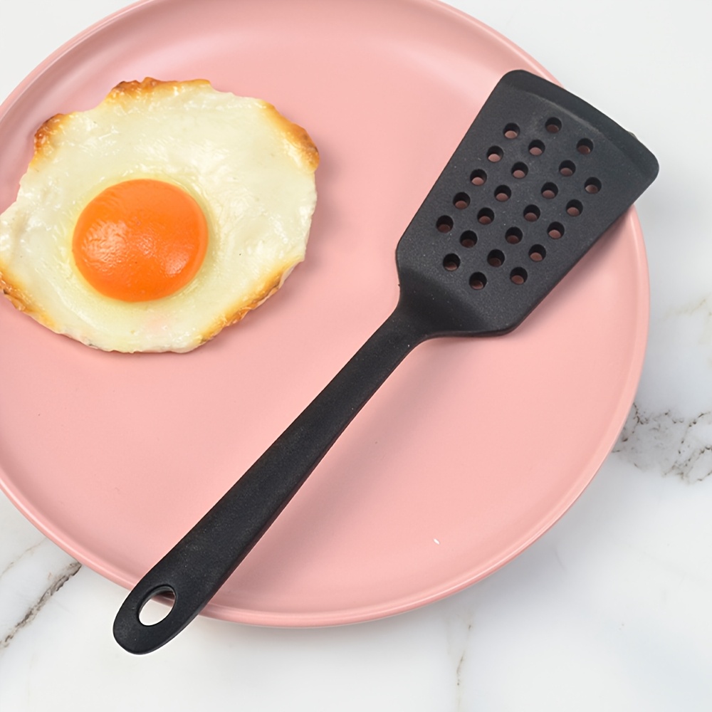 Image of Silicone Spatula With Drain Holes - Silicone Kitchen Utensil, Suitable For Pancakes, Hamburgers, Fish - Won't Scratch Frying Pans, Baking Pans, And Waffle Cookware