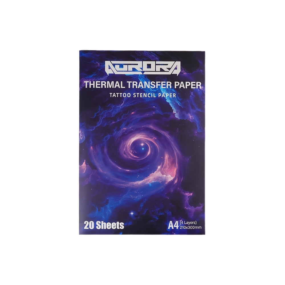 Image of Aurora Tattoo Transfer Thermal Paper, A4 Size, High-quality Transfer Paper, Compatible With Most Tattoo Transfer Machines, Clear Pattern Transfer, Suitable For Tattoo Beginners And