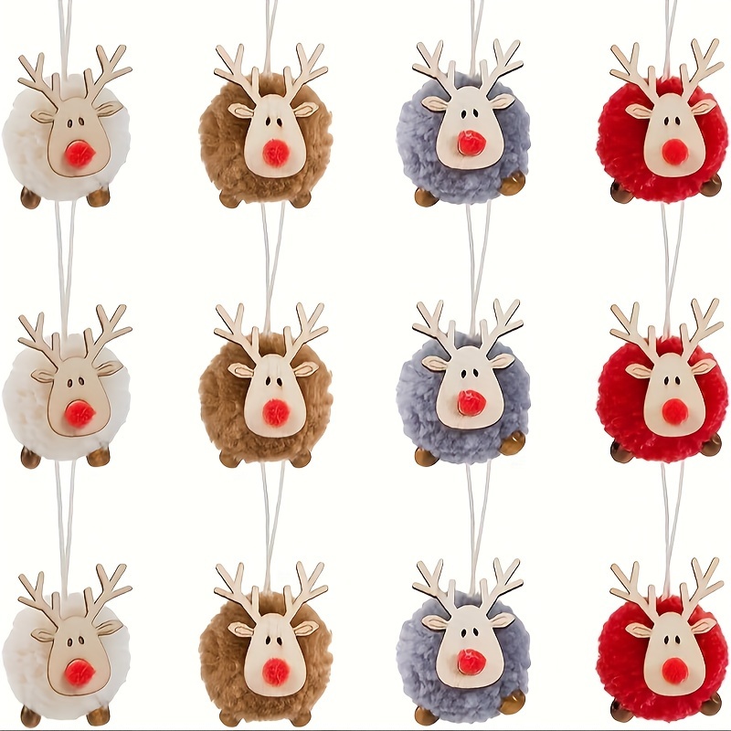 

12- Christmas Ornaments - Manufactured Wood Decorations For Christmas, , New - Battery