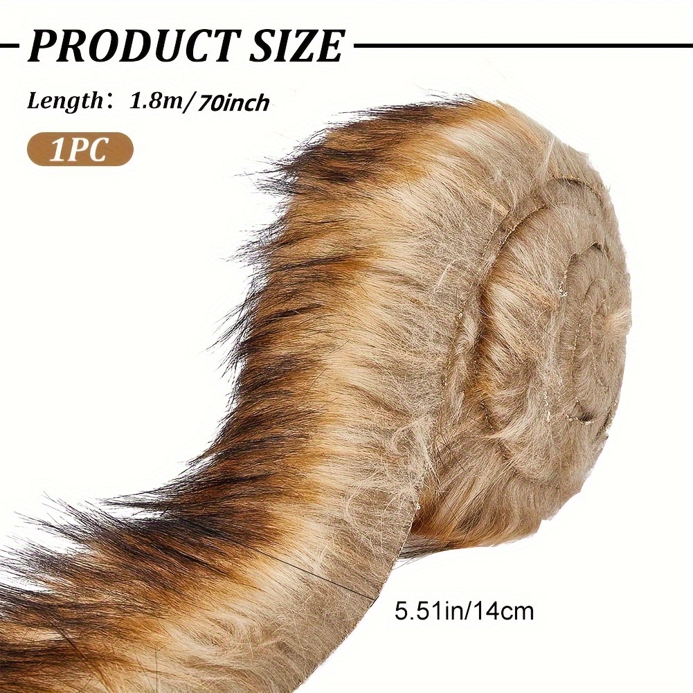 E-shop Schamponierter Kunstfellbandrolle] 1 Rolle X 14Cm Schamponierter Kunstfellbandrolle Weihnachten Braun Fuchs Fell Stoff 3X71 Künstliches