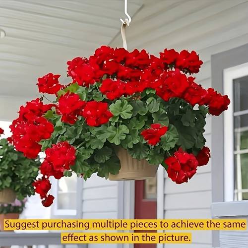 4pcs uv resistant geraniums artificial flowers for indoor and outdoor decoration ideal for gardens patios and home centerpieces