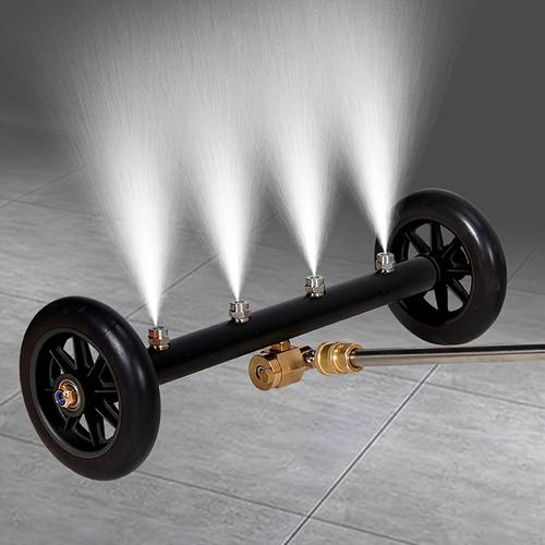 4000 psi high pressure car chassis cleaning water broom adjustable for up and down use of washing with 4 water outlets 3 extension rods and a 1 4 quick connector suitable for cleaning car chassis and patios