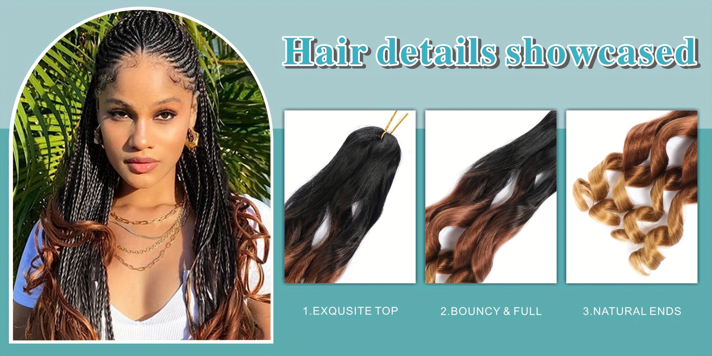 7 packs french curl braiding hair 16 inch curly braiding hair french curls braiding hair extensions for   16 inch 7packs 1b bug 1  30 details 1