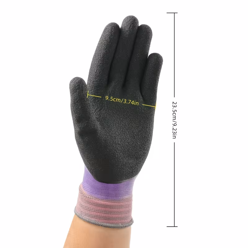 purple rose gloves thickened dishwashing cleaning gloves for women and men use in kitchen or bathroom indoor outdoor compatible with black accents Product details 3