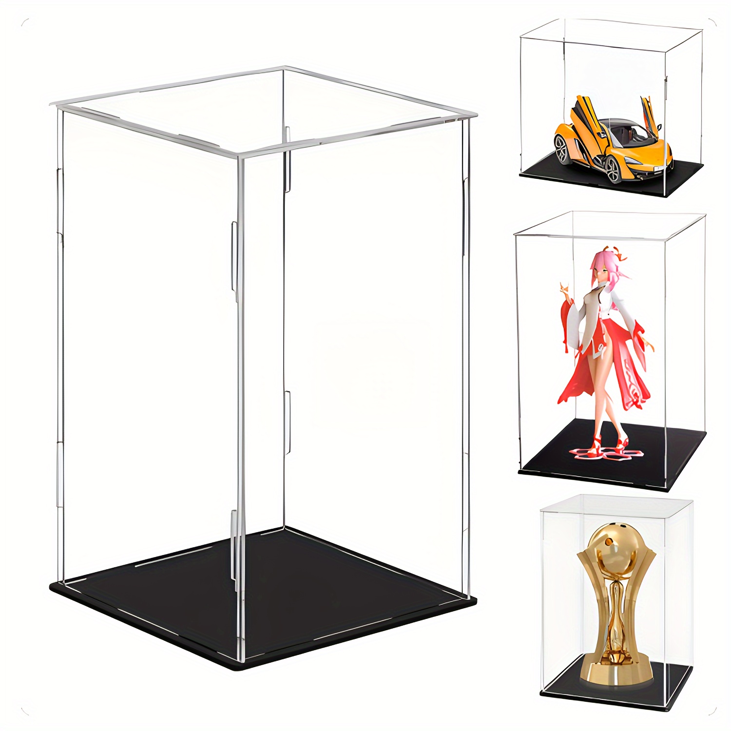 TEMU Display Case - 6x6x14" Dustproof For , Collectibles & Memorabilia