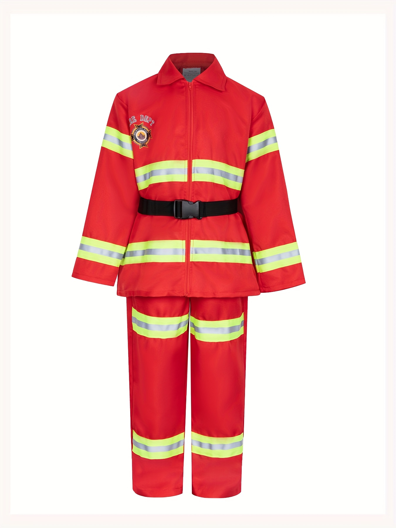 blue firefighter suit + pants additions 5pcs set unisex professional  role-playing party performance clothing | Shop On Temu And Start Saving