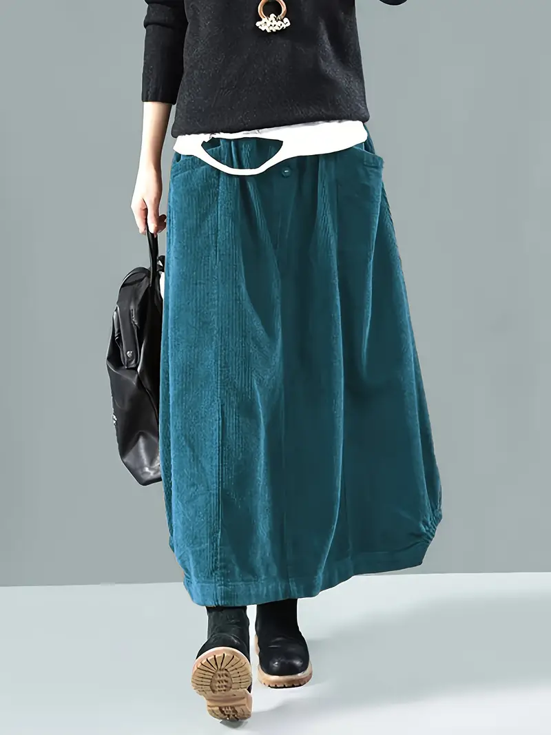 Rock Damen Hohe Taille Midirock mit Reißverschluss Lässige Doppelte Taschen Rock Für Frühling & Herbst(Grau,S Rock Damen Hohe Taille Midirock mit Reißverschluss Lässige Doppelte Taschen Rock Für Frühling & Herbst(Grau,S