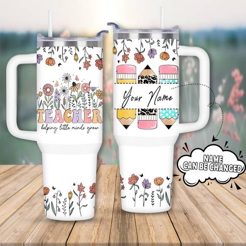 1pc personalized stainless steel tumbler 40oz double wall vacuum insulated travel mug with custom name leak proof bpa free ideal for hiking outdoor activities valentines day thanksgiving christmas graduation gifts from students