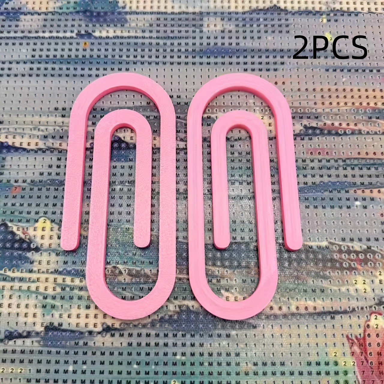 E-shop Set mit 2 Diamant Canvas Clips, inklusive Kunststoffwerkzeugen, Aufbewahrungsklammern, einem vollständigen Stichstich-Ständer und einem Diamant