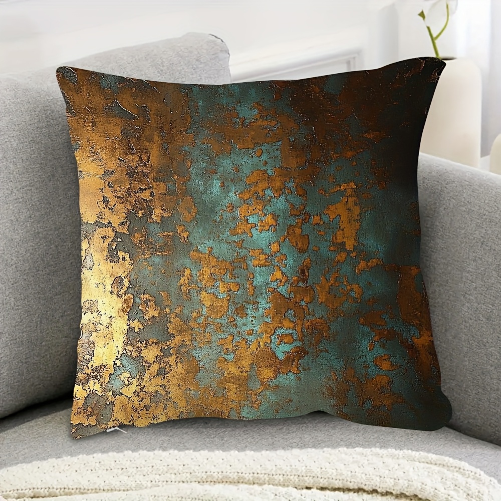 TEMU per cuscino 1 pz in velluto con motivo, texture morbida, arredo moderno per la casa, adatta per soggiorno, camera da letto, terrazza, stampa su