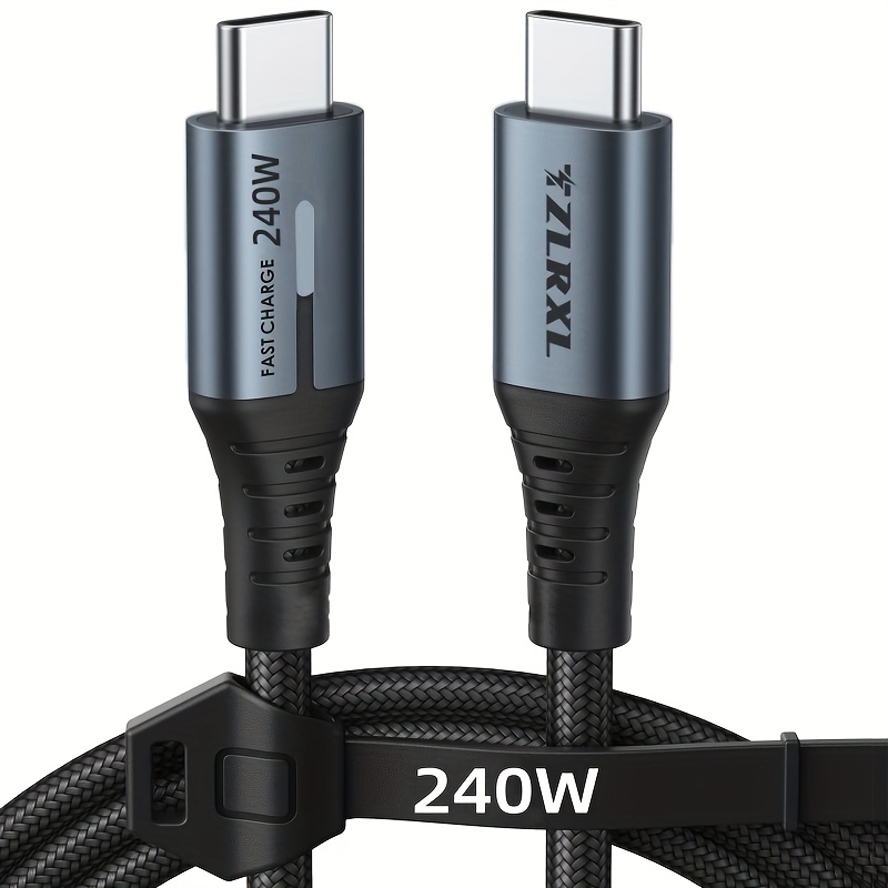 Tzlrxl_240w Ultra-fast Charging Data Transmission, Type C To Type C Interface Data Cable, Suitable For Devices Such As , Iphone 15/16, Macbook/ipad, Etc