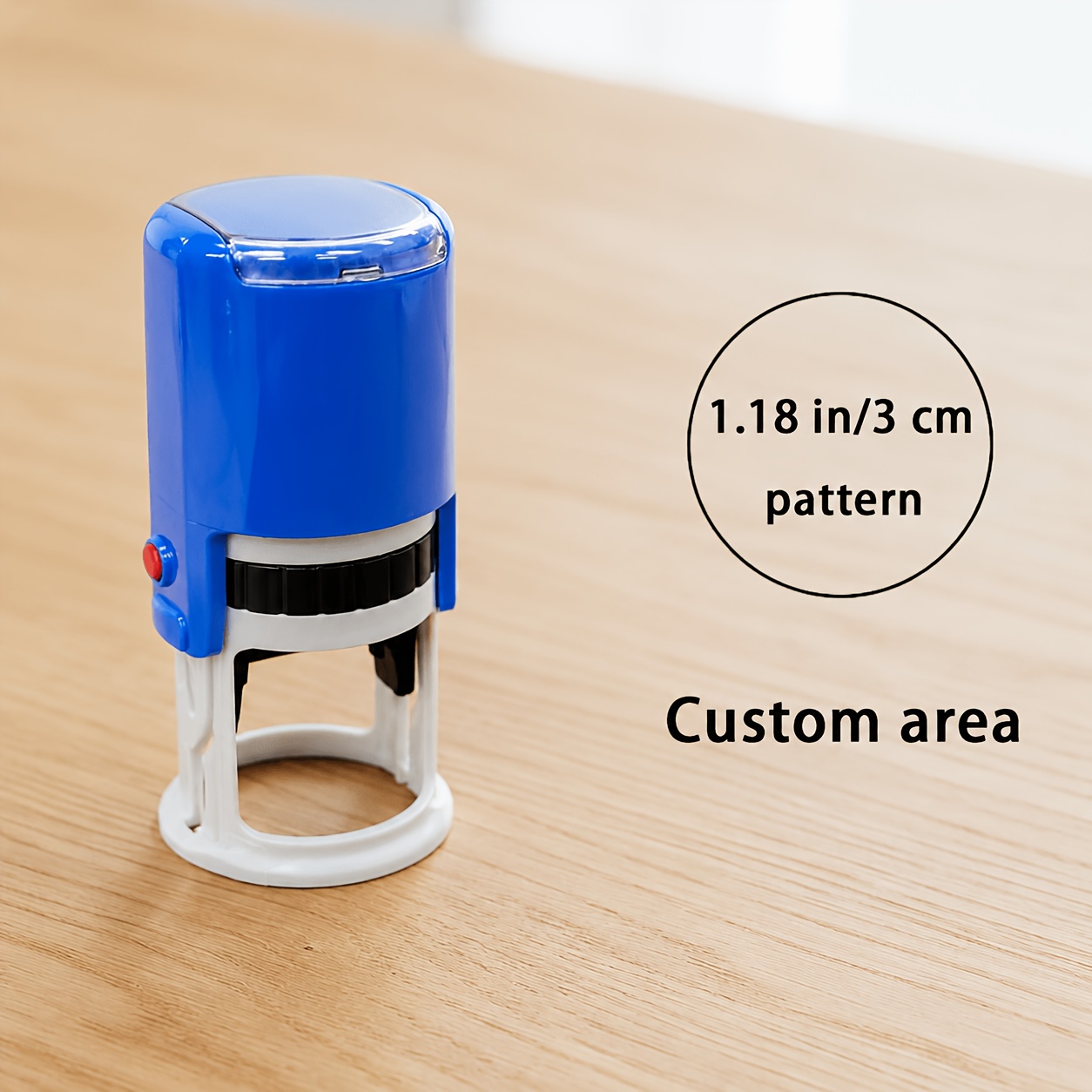 Image of Custom Logo Stamp - Personalized Image Self-inking Stamp - Reusable Business Stamp With Custom Text & Design