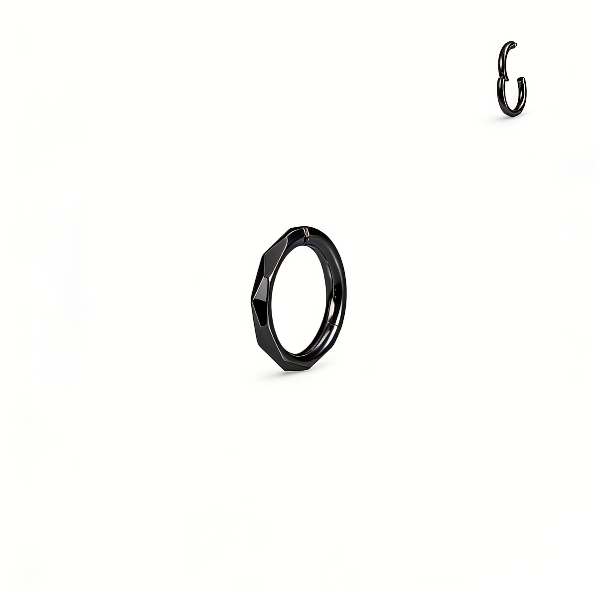 TEMU 1pc Stainless Steel Lip Ear Piercing Jewelry Tiny Hoop Earrings For Cartilage Helix Tragus Lip | Waterproof Hypoallergenic Ear Rings 16 Gauge