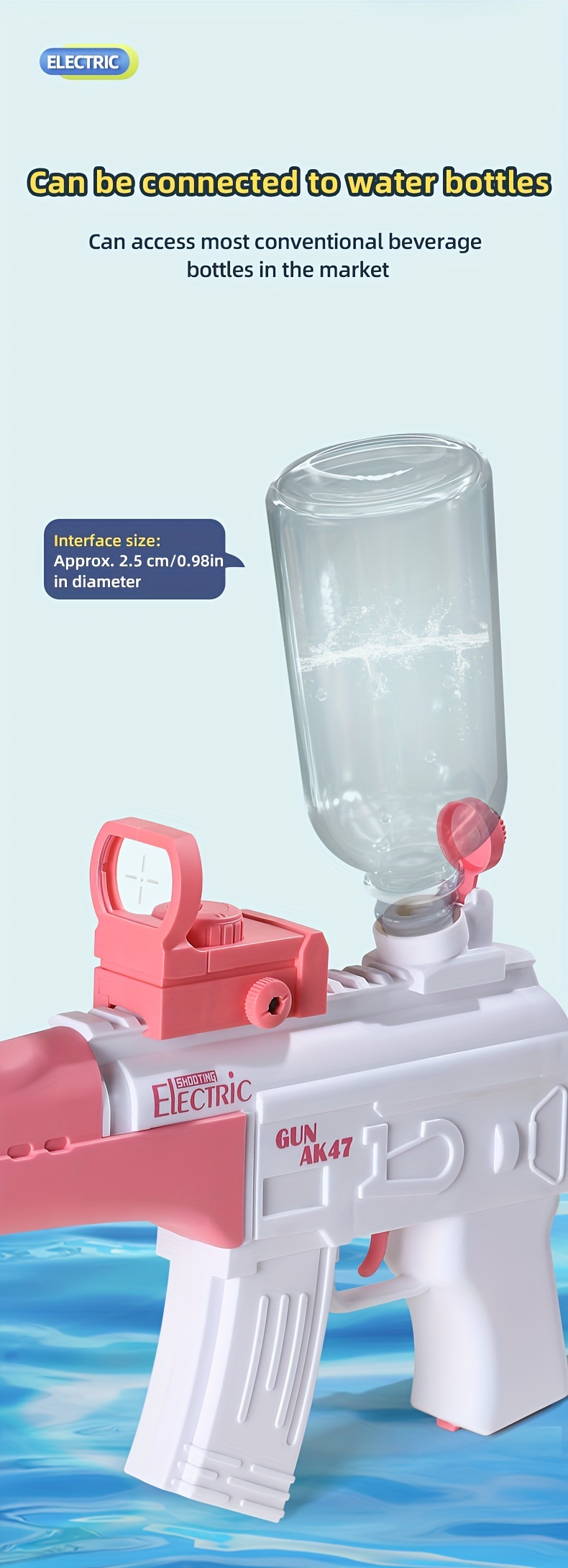  Ak47 Kids Electric Water Gun Usb details 3