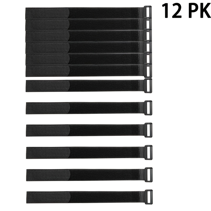 TEMU 12 Pack ( X 1 Inch) Reusable Fastening Cable Ties And Cable Straps, Adjustable Straps Nylon Cable Ties Organizer Fastener Management Wire Straps
