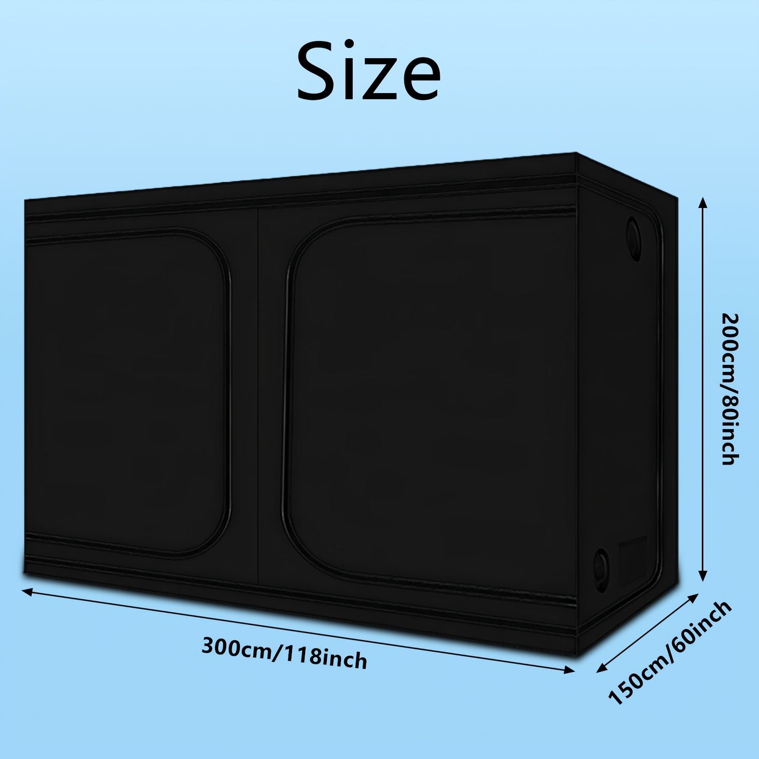 Image of Large Planting Box 300x150x200cm, High-reflective Indoor Plant Growth Tent With Tool Bag, Suitable For And Plant Cultivation, Ideal For Bulk Planting Of Vegetables, Fruits, And Ornamental Plants.