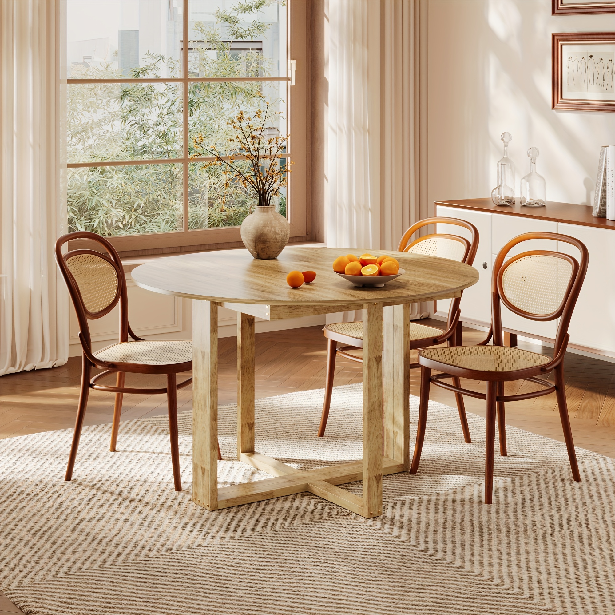Round Table Extendable Oval Dining Table And Chairs Extendable - Main Image