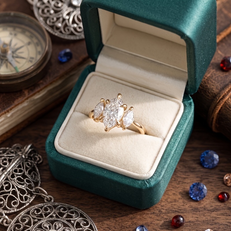 Women's Timeless S925 Sterling Silver Ring with Moissanite