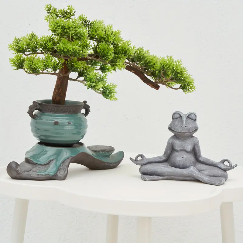 Frog Meditating Yoga Statue Ornament Frog Zen Gifts - Temu