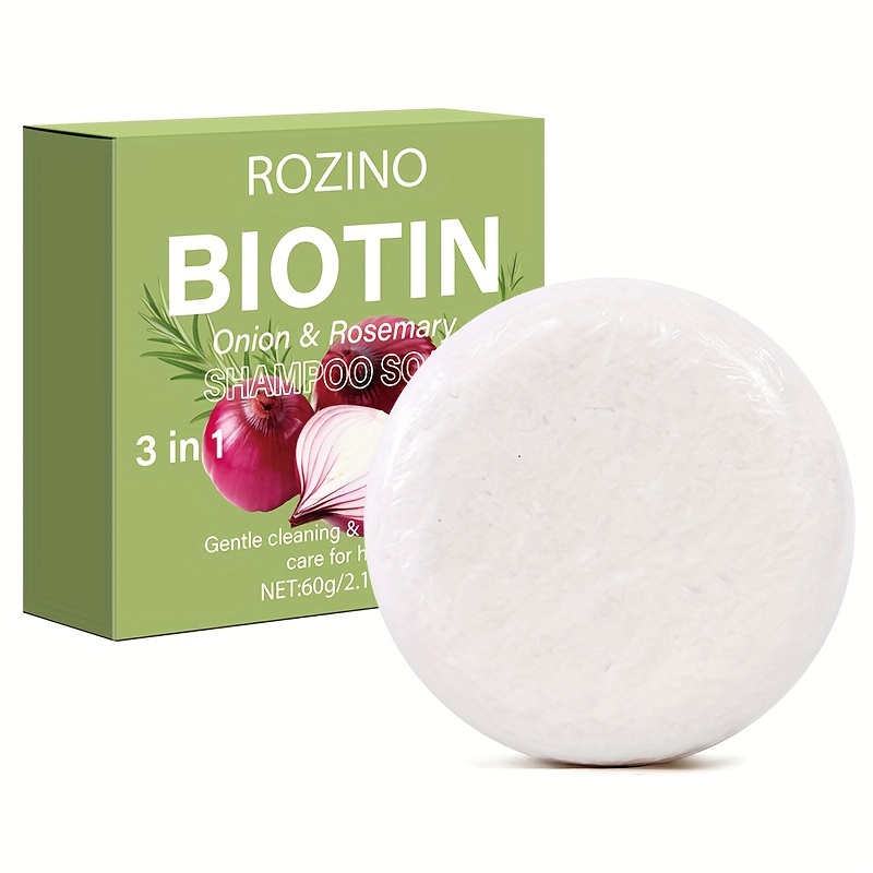 Image of 60g Biotin Onion Rosemary 1 Shampoo, Cleanses Hair, Moisturizes And Nourishes, Making Hair Smooth And Soft, Suitable For All Hair Types