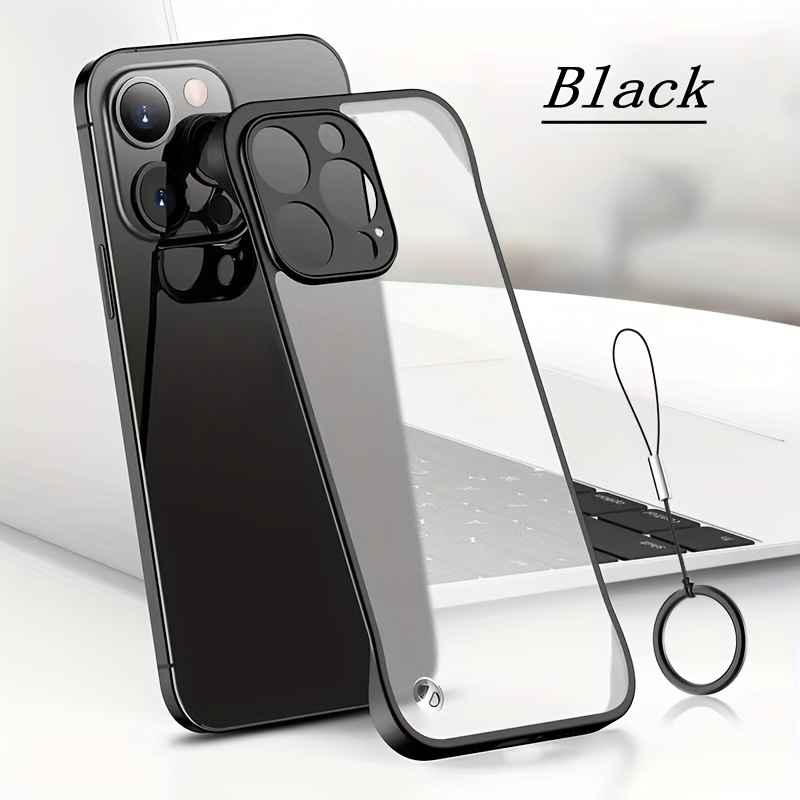 TEMU Phone Case - Minimalist Ultra-thin Borderless Matte Non-yellowing Hard Acrylic Phone Case For Iphone