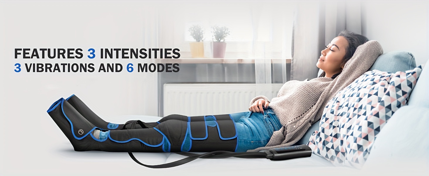 leg massager leg massager with air compression for circulation relaxation with 6 modes 3 vibration birthday christmas gifts for women men details 3