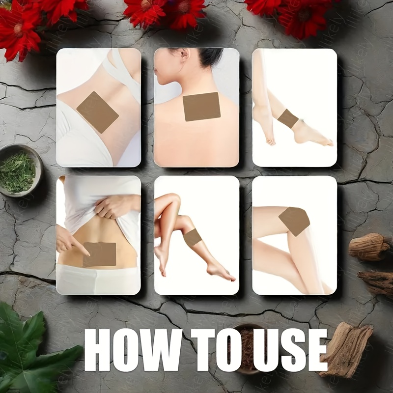 100 Herbal Burdock Patch - & Muscle Support, Traditional Skeletal Design, Designed for Shoulder, Back, Knee, Lumbar, Enhanced EfficacyFor middle-aged and elderly men and women, Cultural Product, Light Beige Friendly Material