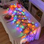 96 led vines for party wall decor 1 8m 5 9ft christmas decorations indoor home decor for party gifts artificial plants tree branche willow vine lights for room living room decor aesthetic ip44