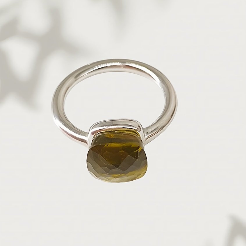 Carnival Women's Stainless Steel Crystal Ring - Multiple Irregular Square Styles