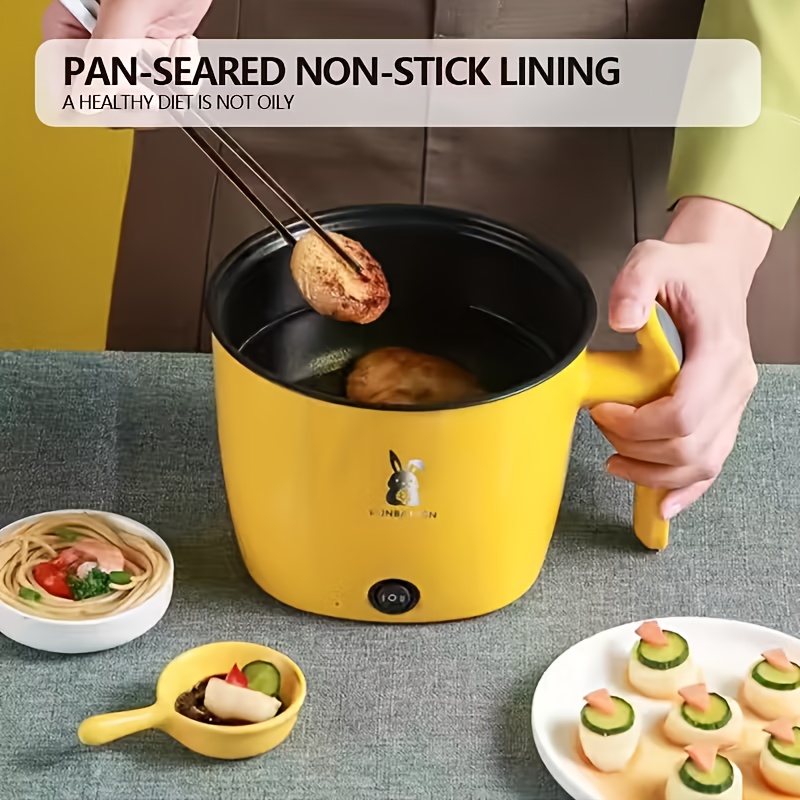 1 8l multi function electric hot pot combines steaming boiling frying and blanching anti dry burn non stick inner pot small electric cooker for   and home use serves 1 2 people Product details 8