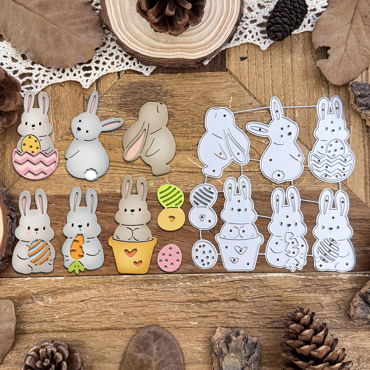 

Easter Bunny Metal Cutting Dies Set, Diy Scrapbooking & Card Making, Handmade Crafts, Home Decor, Holiday Greeting Cards