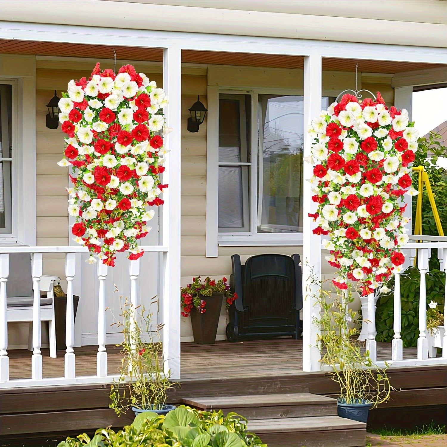 4 artificial christmas hanging flowers realistic poinsettia - Temu Mauritius