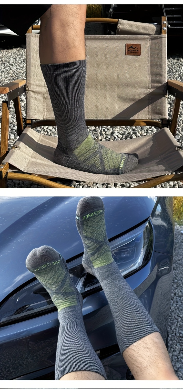 single pack outdoor mens wool wool quick breathable anti blister professional hiking mountaineering sports socks Product details 7