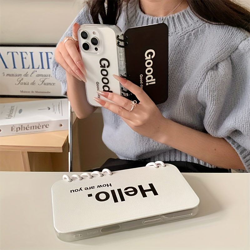 

Creative Flip Notebook Case For English Letters, Compatible With Iphone Models 16/16plus/16pro/16promax/15/15plus/15promax/14/14plus/14pro/14promax, 13/13pro/13promax, 12/12pro/12promax, 11/11pro Max.