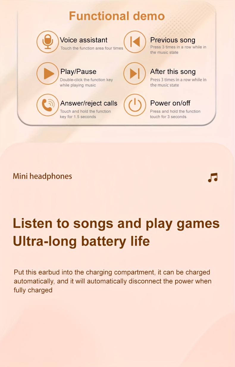 Invisible Sleeping Headphones - Ultra Small Mini In Ear Sports 6.0 Bluetooth Wireless Earphones, 6D Bass Sound Effect HIFI Music Earbuds, Low Latency, Dual Noise Reduction, And Sleep/Game Mode, Surprise Gifts for Couples, Students, And Adults