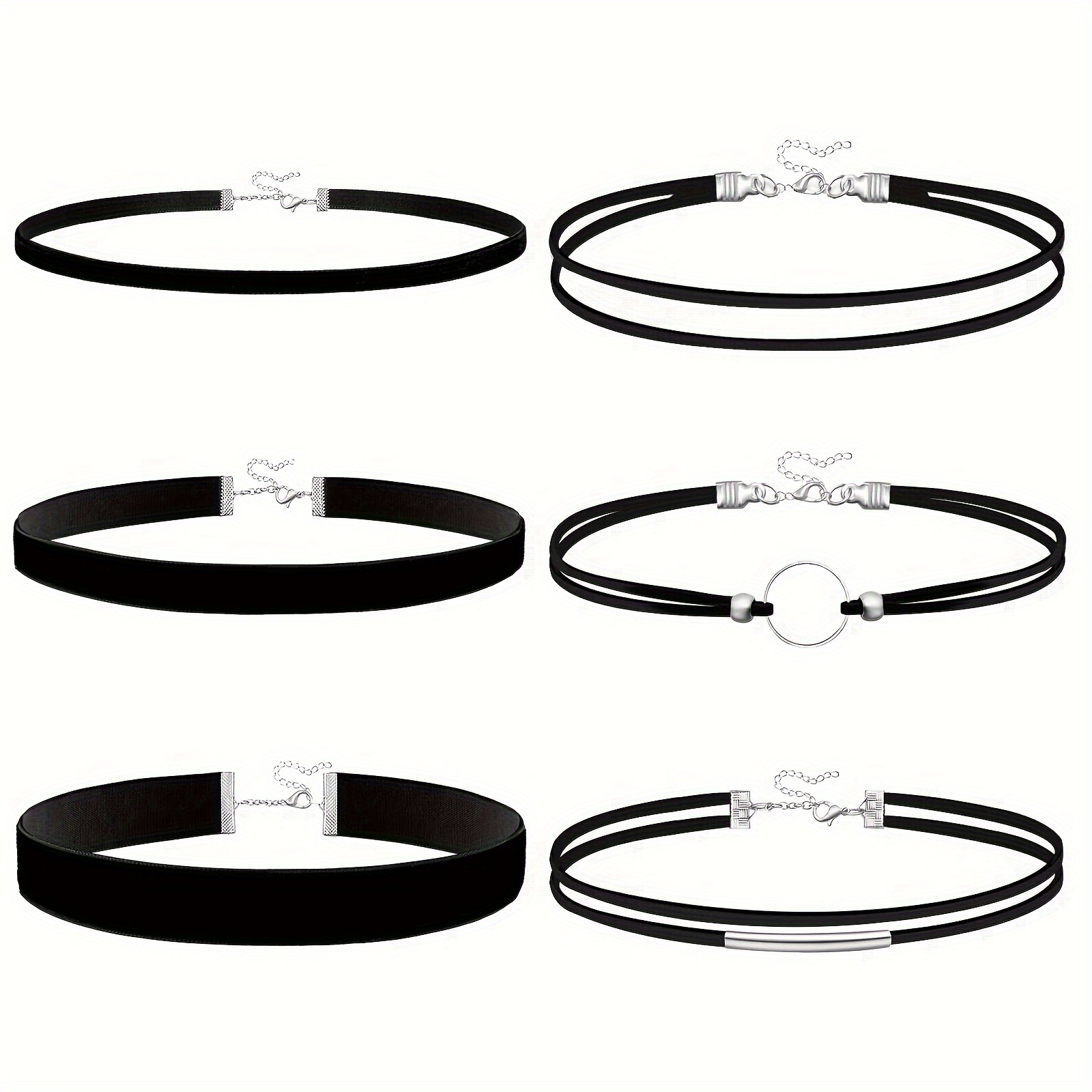 

6pcs Set Vintage Gothic Choker Necklaces - , Halloween & Birthday Gifts, Best For Christmas